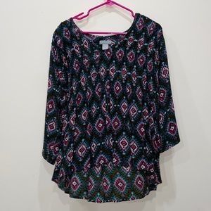Beautiful V Neck Peasant Blouse